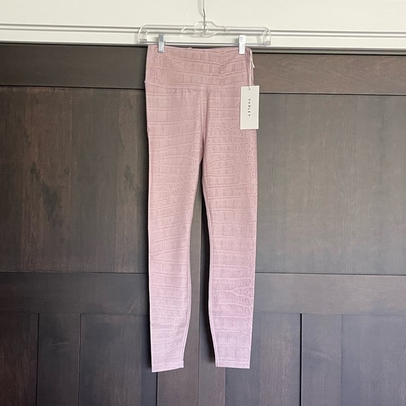 Varley Leggings Luna in Blush Croco light pink Size XS - Picture 4 of 7